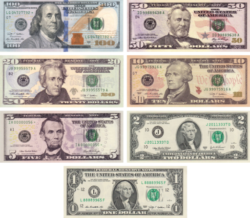 US Dollar Bills